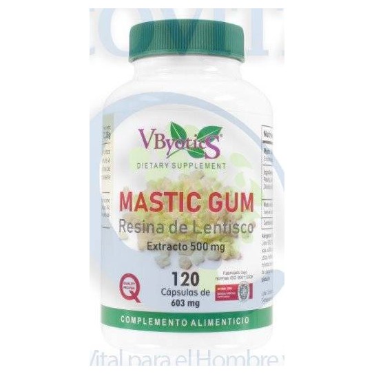 Mastic Gum (Resina de Lentisco), 120 cápsulas