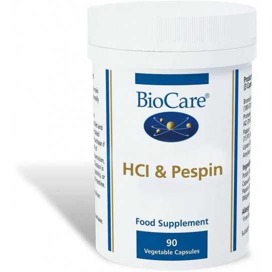 HCI & PEPSIN, 90 cápsulas vegetales