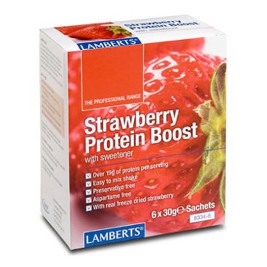 Lamberts Proteina de Fresa, sobres 6x 30gr.