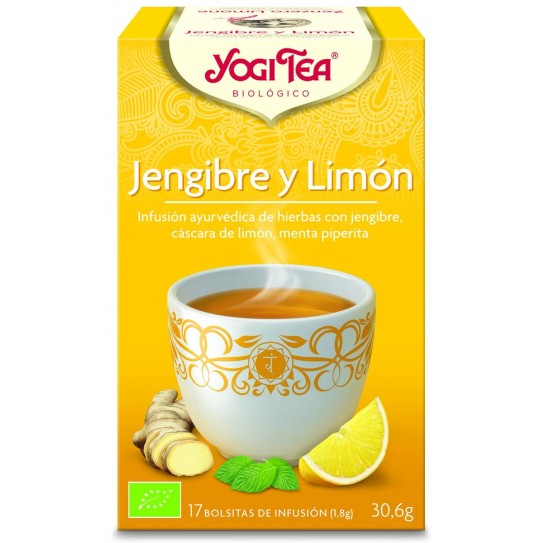 YOGI TEA Jengibre y limón 17 x 1,8 g