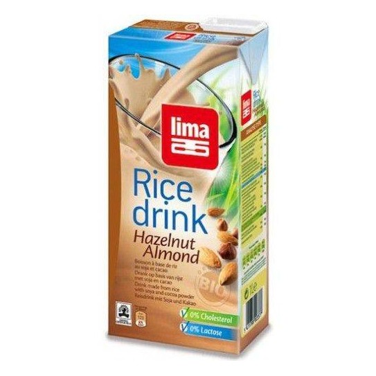 Bebida arroz avellana/almendras Lima 1l.