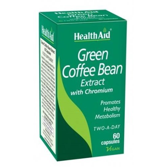 HealthAid Café Verde con Cromo, 60Vcápsulas
