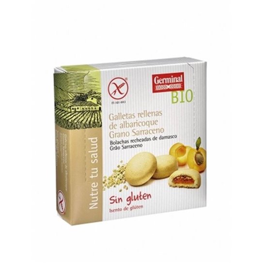 Galletas sin gluten de trigo sarraceno rellenas de crema de albaricoque - BIO, 200gr