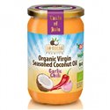 Aceite de coco bio premium 190ml aromatizado con ajo y chili