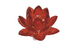 Flor de loto de cristal rojo